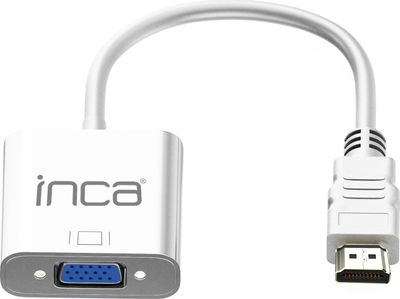 Adapter HDMI në VGA INCA IHTVJ-7, me audio USB, 1080p, i zi
