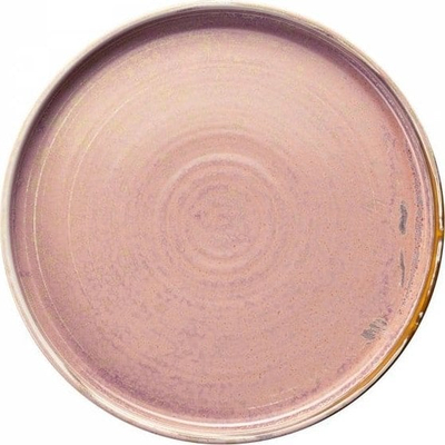 Pjatë e sheshtë Verlo Zorza, 30cm, porcelan, rozë pudër