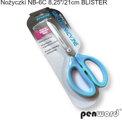 Gërshërë Penword NB-6C, 21cm, dorezë e rehatshme, blu