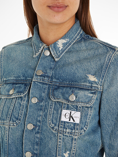 Xhaketë për femra Calvin Klein denim, e kaltër