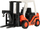 Makina lodër pirunggites Mega Creative Forklift Truck MC WB 120, pull back, plastike, shumëngjyrëshe