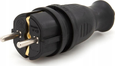 Prizë hermetike gome ELS TWG-SCH, 230V 16A schuko IP44, e zezë