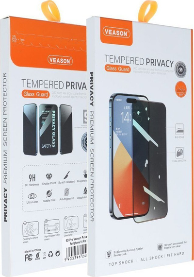 Mbrotës ekrani Veason 6D Pro Privacy Glass për iPhone XS Max dhe 11 Pro Max, xham i kalit