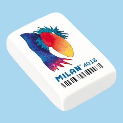Гума за бришење Милан 4018, флексибилна, сет 18 парчиња, повеќебојна