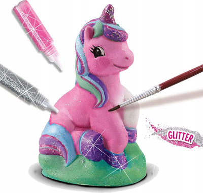 Set kreativ SES Creative 01299 për hedhje në kallëp dhe lyerje Unicorn, kallëp 3D, gips që thahet shpejt, shumëngjyrësh