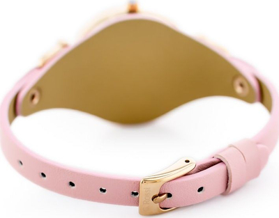 Orë dore G. Rossi Lesti ZG631W, kuarc, rrip lëkure, rozë rosegold