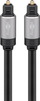 Kabllo optike audio Goobay Plus Toslink, 3m, me adapter, e zezë