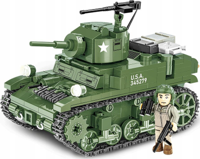 Set ndërtimi COBI Company of Heroes 3 M3A1 Stuart, 490 copa, shkallë 1:35, jeshile ushtarake