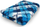 Shtrat për qen CANILOVE Goldie Dry Bed, 100x75cm, antirrëshqitës, blu me kuadrate
