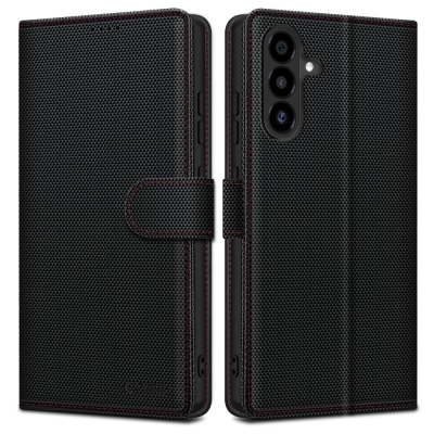 Калњџиџе-паричник Tech-Protect Futera за Samsung Galaxy A56 5G, еколошка кожа, со магнетна копча, црна
