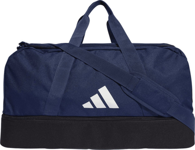 Çantë sportive Adidas Tiro Duffel Bag M IB8650, xhep për atlete, blu navy