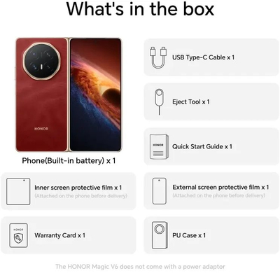 Telefoni Honor Magic V6, 6.52", 16GB 512GB, i kuq