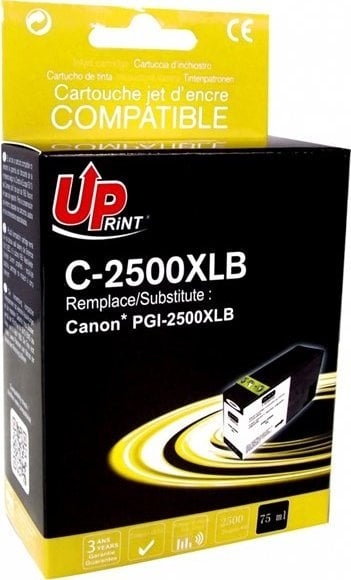 Kartrixh boje UPrint C-2500XLB, PGI-2500XL kompatibël, 75 ml, i zi