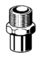 Nyple kaluese Viega 94243G, 35mm, R 1.1/2", bronz i kuq