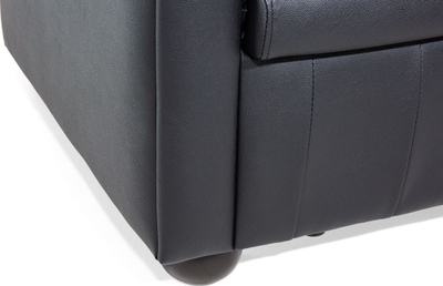 Fotelje Chesterfield Leather, lëkurë natyrale, stil klasik, e zezë