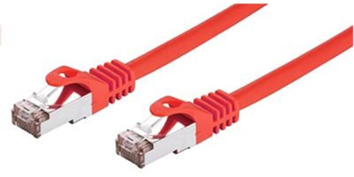 Мрежен кабел C-TECH CB-PP6F-1R, Cat6 FTP, 1m, црвен