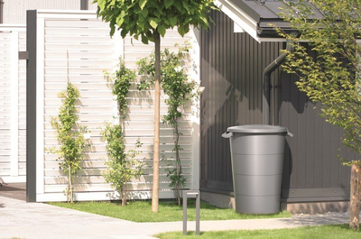 Kosh plehrash plastike Prosperplast SMOOTH, 120L, me doreza, ngjyrë antracit