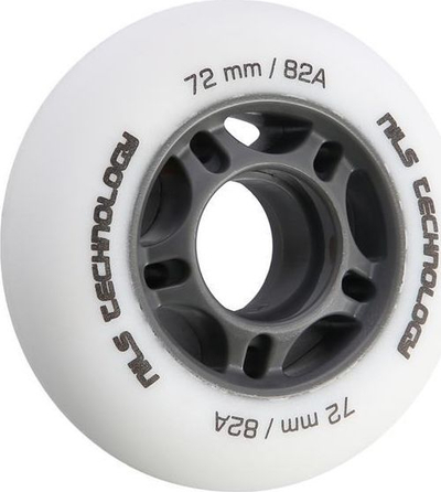 Rrota patinash Nils Extreme PU, 72mm 82A, set 4 copë, të bardha matte