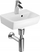 Lavabo Geberit Selnova Square Compact, me vrimë rubineti, me mbifryrje, e bardhë