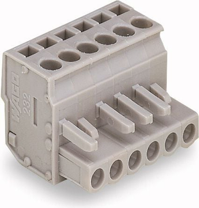 Prizë këndore Wago MCS-MIDI Classic 232-203/026-000, 3 pole, hap 5mm, gri