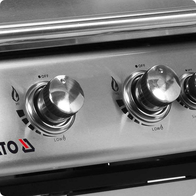 Grill me gaz Yato YG-20012, 68x44 cm, i argjendtë