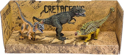 Set lodrash dinosaurë King Me World Cretaceous, figura plastike, me ngjyra të ndryshme
