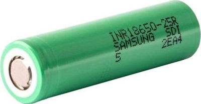 Bateri me rimbushje Samsung INR18650-25R, set me 5 copë, 2500mAh, 3.7V, jeshile