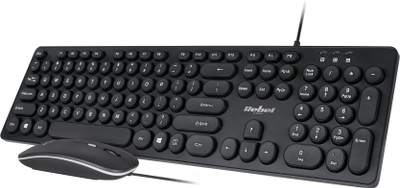 Сет тастатура и глушец Rebel Electro WDS200, со кабел, USB, црн