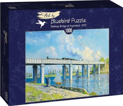 Puzzle Bluebird Pamje e Urës Hekurudhore Argenteuil, Claude Monet, 1000 pjesë