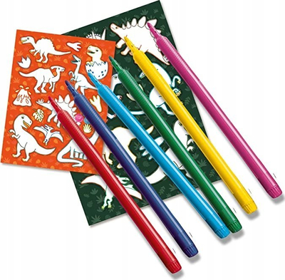 Set kreativ SES Creative Sticker Maker Dinosaurs, set ngjitësesh 3D, për kalamaj