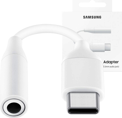 Kabllo audio Samsung EE-UC10JUWEGUS, adapter USB, i bardh