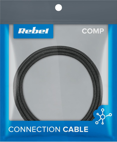 Kabllo USB Lightning REBEL RB-6002-100-B, 1m, e bardhë