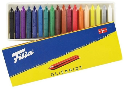Ngjyra vaji Filia Oil Crayons, set me 18 ngjyra të përziera
