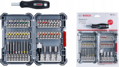 Set bitësh kaçavide Bosch, 45 copë, Pick and Click, shumëngjyrësh