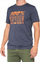 Bluzë burrash 100 Percent Trademark, me mëngë të shkurtra, përzierje pambuk me poliester, navy heather, XL