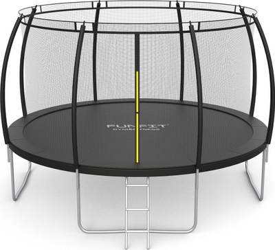 Trampolinë kopshti Funfit 3121, diametër 374 cm 12 FT, rrjetë e brendshme, shumëngjyrëshe
