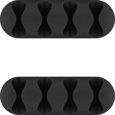 Organizues kabllosh Microconnect CABLEMANA-16, për dysheme, set 2 copë, i zi