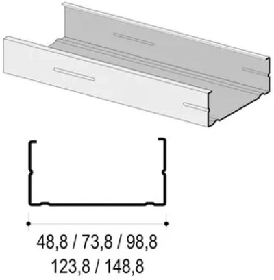 Profil metalik KNAUF CW 75 4000, 4m, 75mm