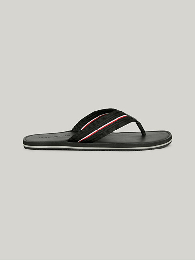 Sandale plazhi për meshkuj Tommy Hilfiger, të zeza