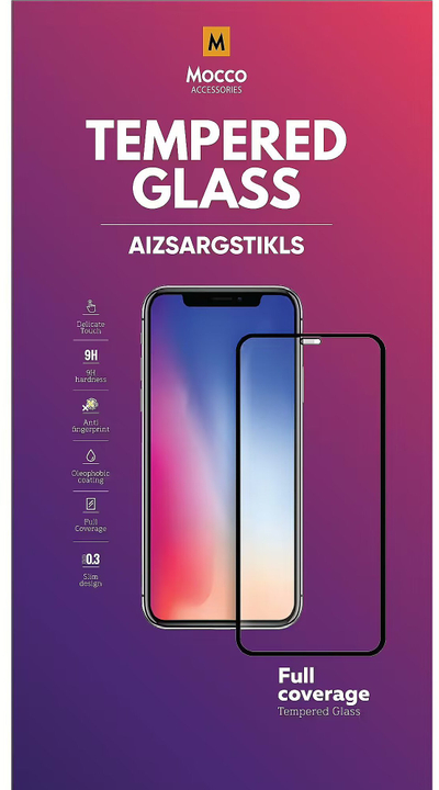 Mbrotës ekrani Mocco për Apple iPhone 13 Pro Max, xham i kalitur Full Glue, mbulim i plotë, i zi