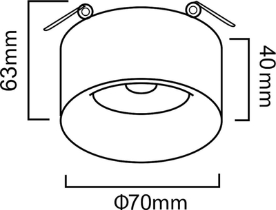 Spote tavani Maclean MCE457 W/W, GU5.3, 70x40mm, e bardhë