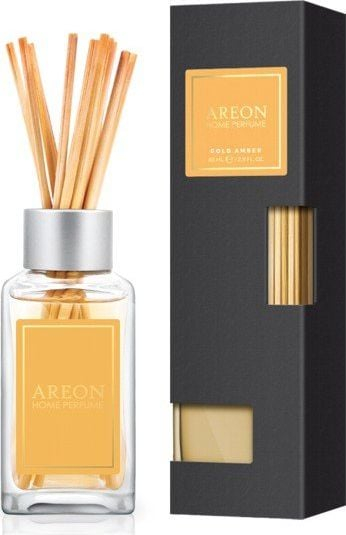 Difuzer arome Areon Home Gold Amber me shkopinj, 85 ml