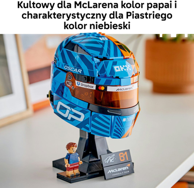 Set LEGO Editions Kask Oscar Piastri McLaren 43017, 793 pjesë, blu portokalli