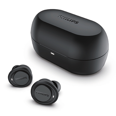 Kufje Buds Philips TAT1215BK/10 IPX4, Wireless, të zeza