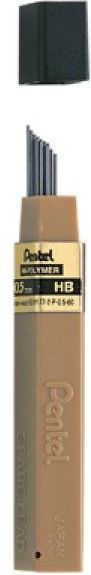 Pentel Hi-Polymer Оловен Рефил за Механички Молив, 0.3 mm, HB, 12 парчиња