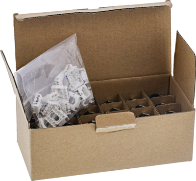 Pako konektorë rrjeti InLine Keystone RJ45, Cat.6A, set me 24 copë, metalik
