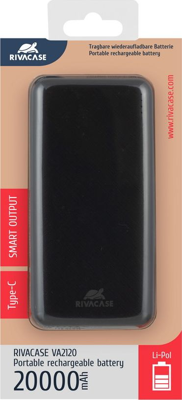 Powerbank Rivacase VA2120, 20000mAh, USB Type C, i zi
