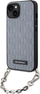 Futrollë telefoni Karl Lagerfeld KLHCP14SSACKLHPG për iPhone 14, hardcase Saffiano, me zinxhir, argjendtë