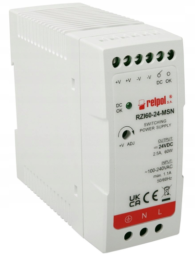 Furnizim energjie RELPOL RZI60-12-MN, 54W, 12V DC, gri e hapur