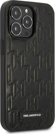 Mbështjellës telefoni Karl Lagerfeld KLHCP13LMNMP1K, për iPhone 13 Pro 6.1", hardcase, i zi